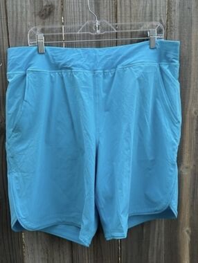 New Lands End Board Swim Short Woman's Size16 Pockets Attached Panty UPF 50+ 5"